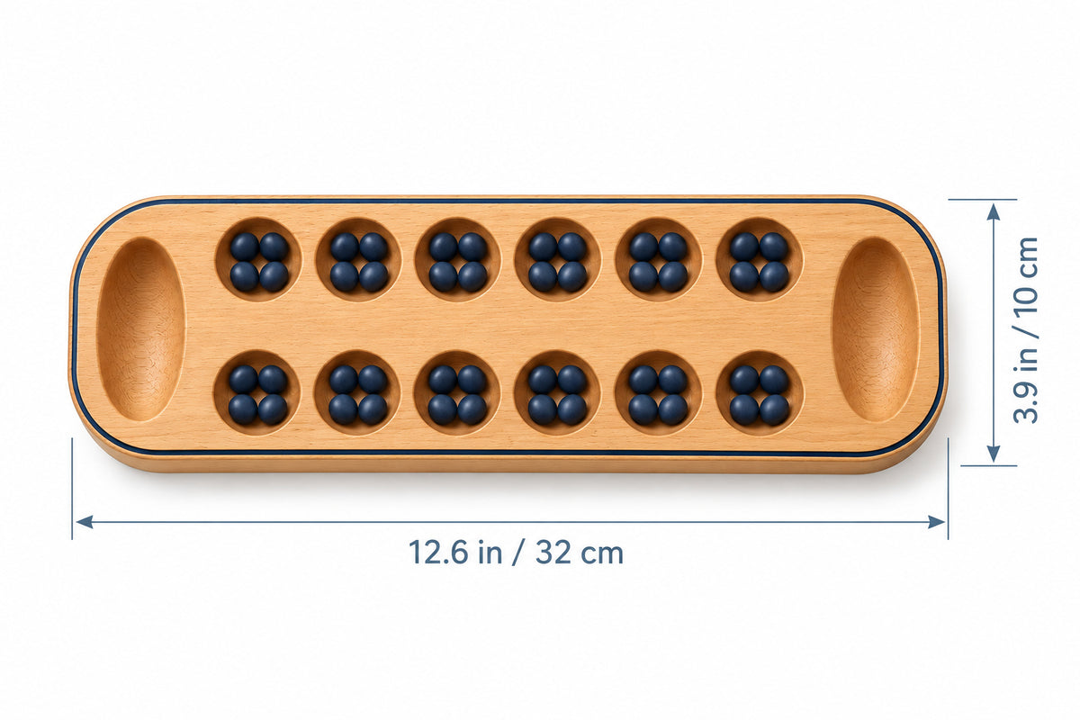 Oiled Beech Mancala Board