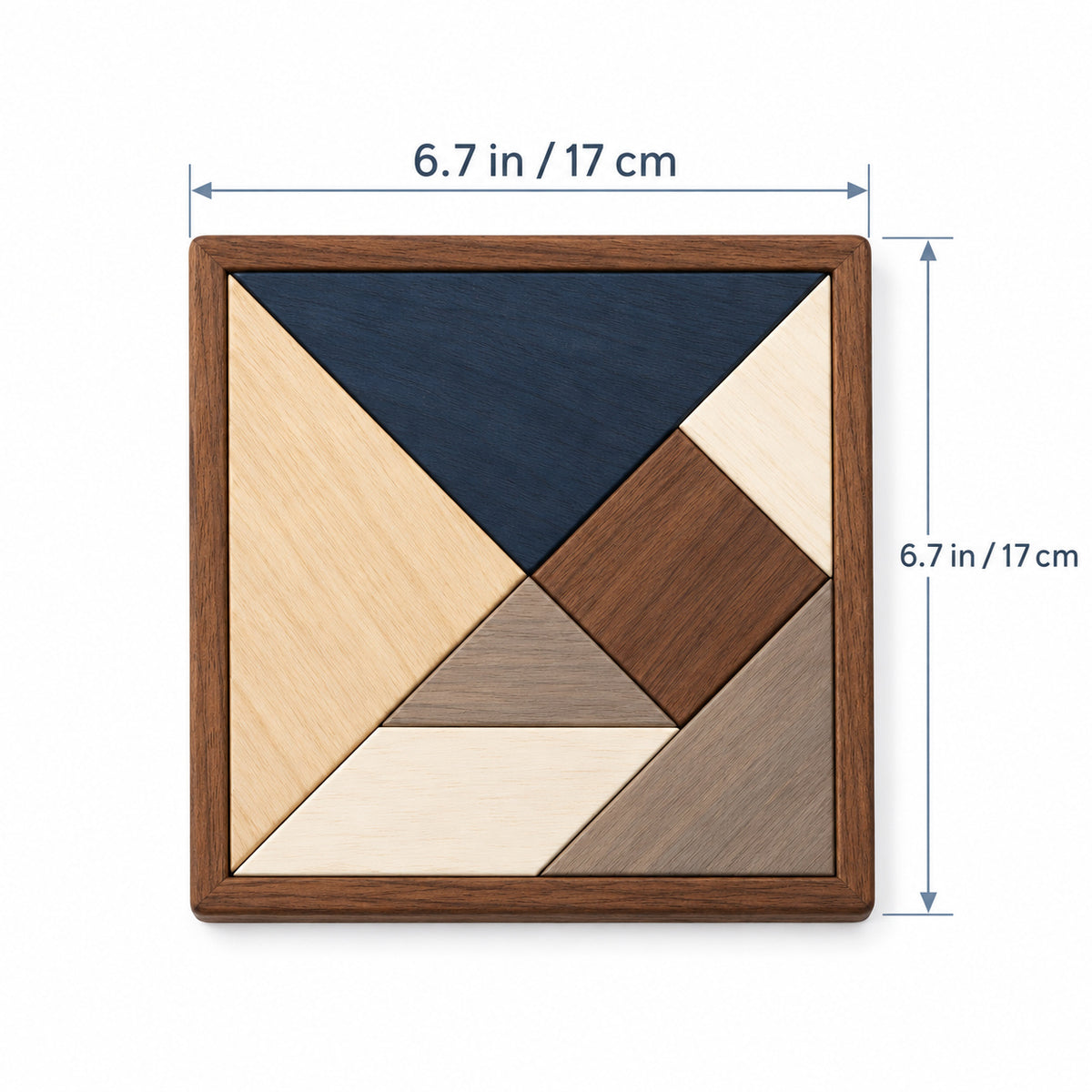 Walnut Tangram Square
