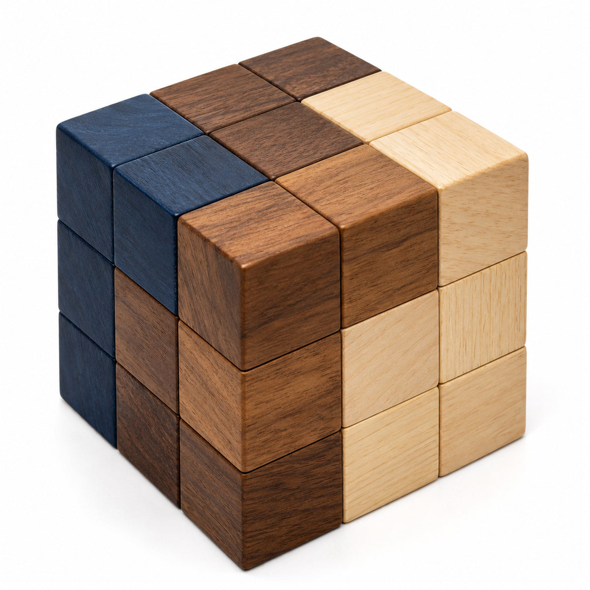 Ash and Walnut Soma Cube