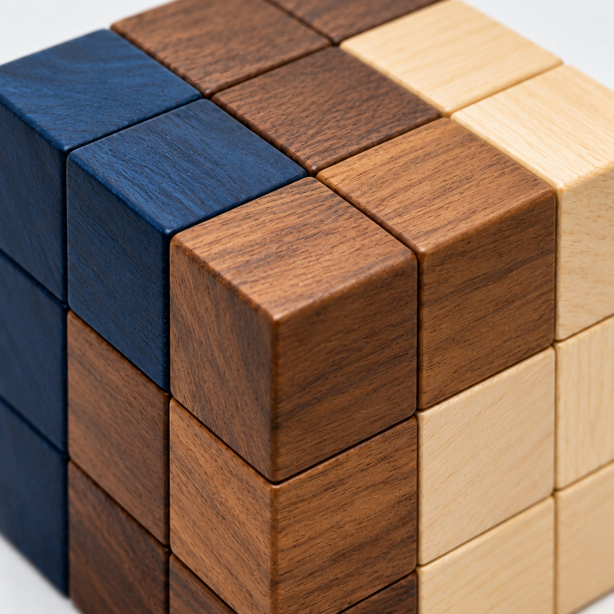 Ash and Walnut Soma Cube