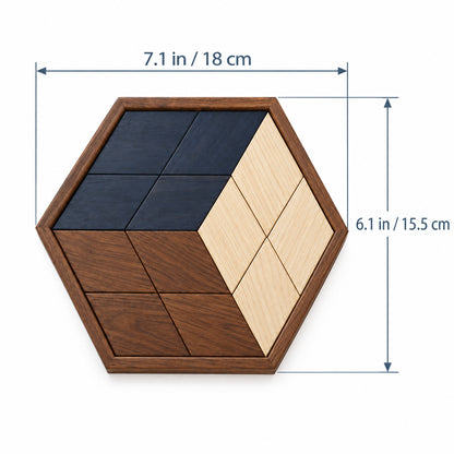 Cubist Hexagon Mosaic Puzzle