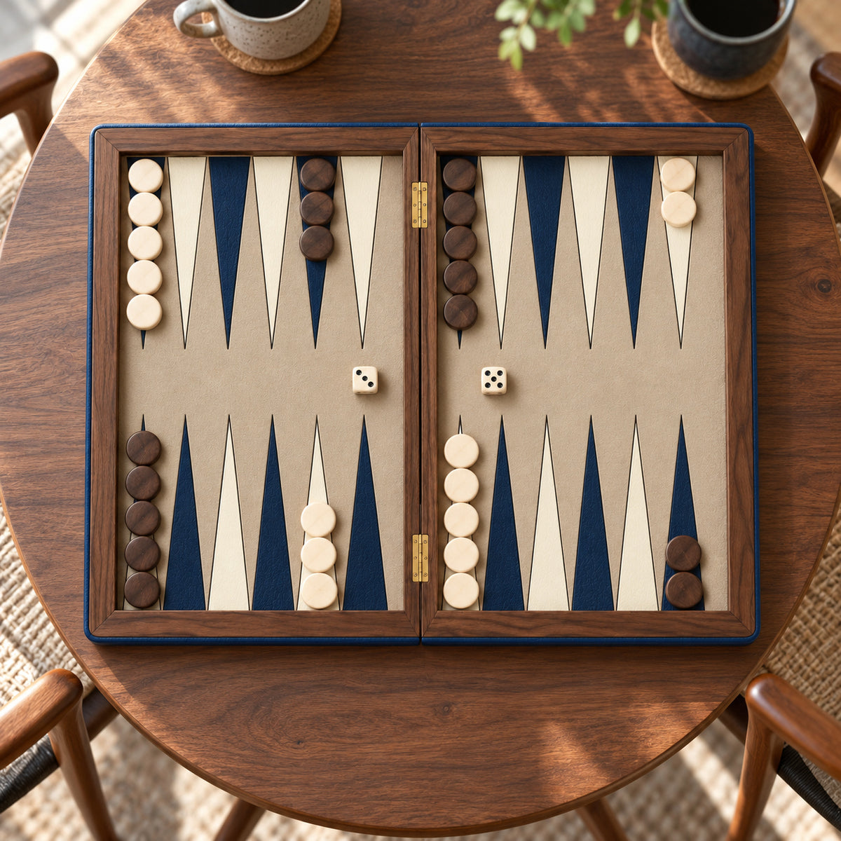 Midnight Folding Backgammon Set