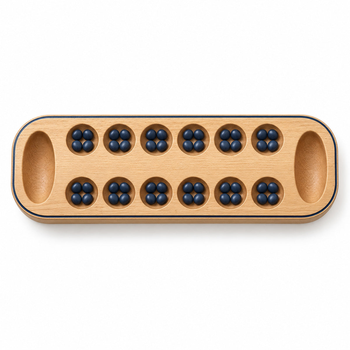 Oiled Beech Mancala Board