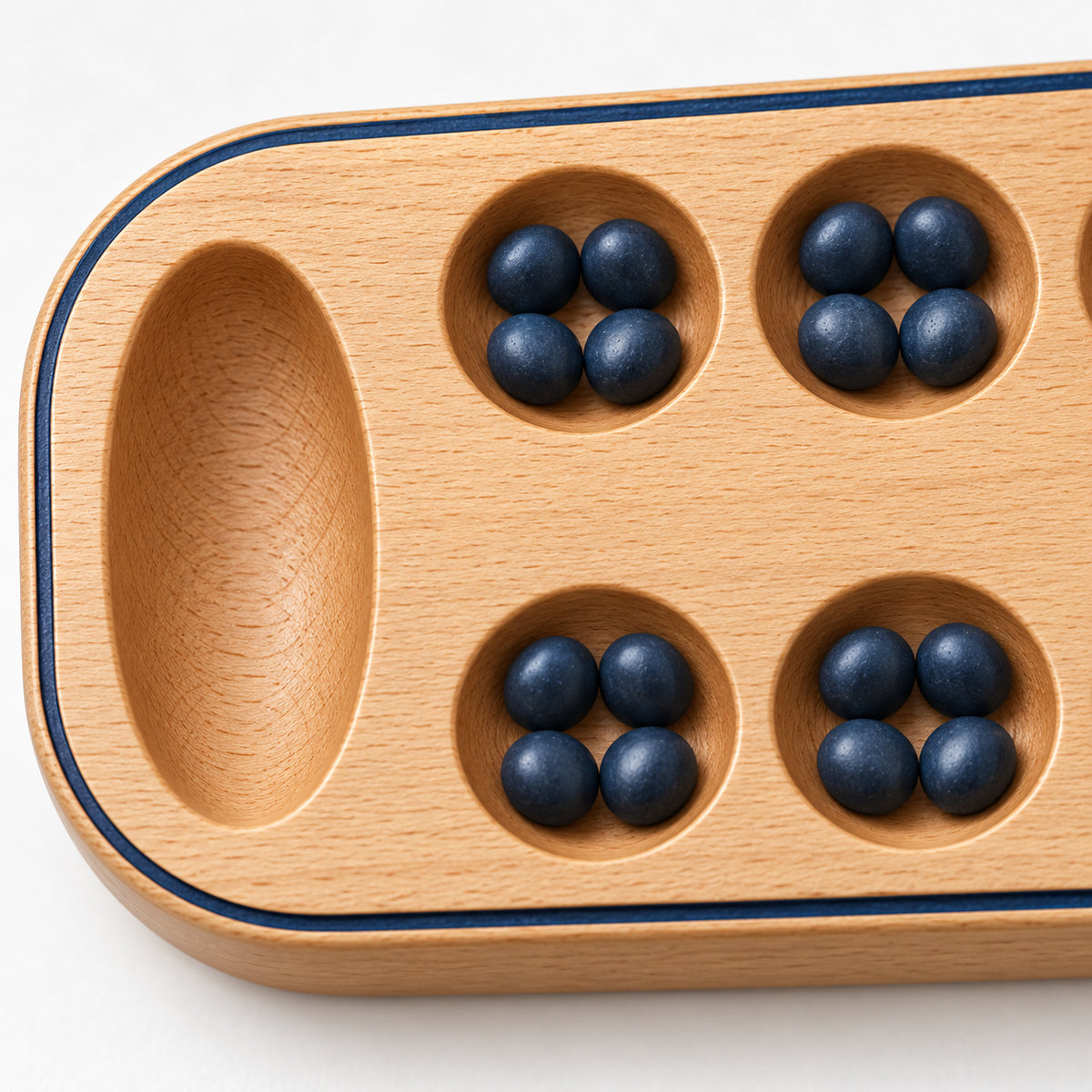 Oiled Beech Mancala Board