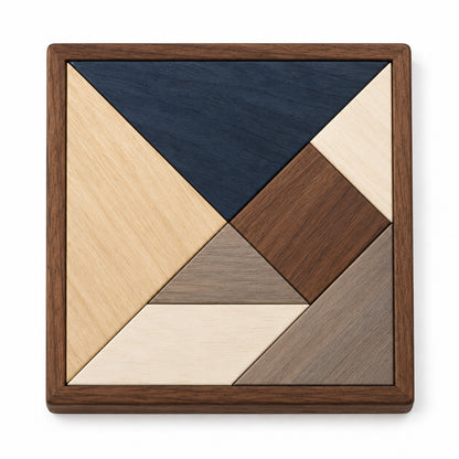 Walnut Tangram Square