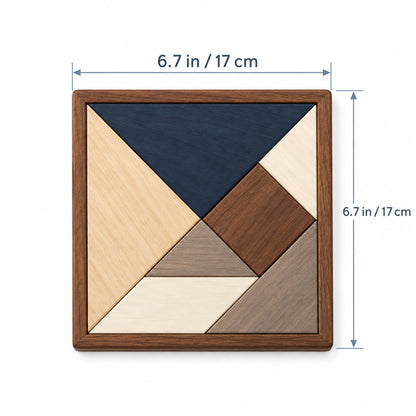 Walnut Tangram Square